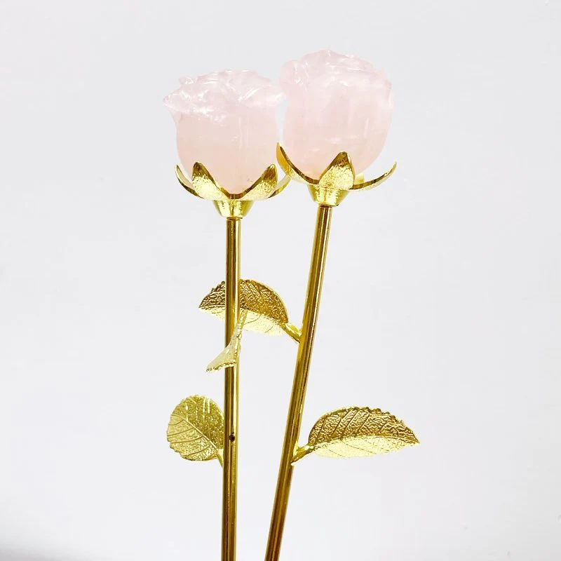 3 Types Rose Quartz Rose Flower Carving Wholesale #1 Shape - Image 6
