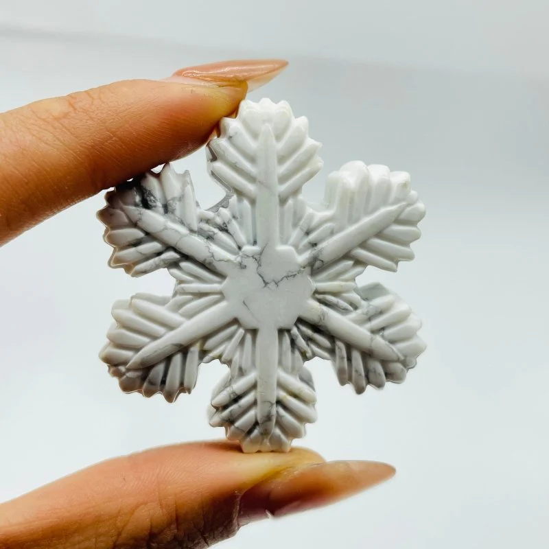3 Types Snowflake Carving Wholesale Tiger Eye Howlite Yellow Calcite - Image 2