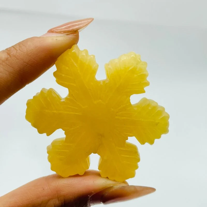3 Types Snowflake Carving Wholesale Tiger Eye Howlite Yellow Calcite - Image 5