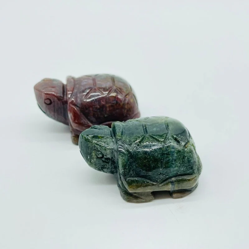 3 Types Turtle Carving Animals Wholesale Red Obsidian Moss Agate - Image 4