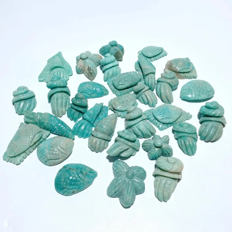 30 Pieces Amazonite Sea Animal Carving