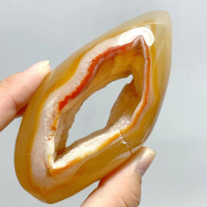 30 Pieces Beautiful Geode Druzy Carnelian - Image 2