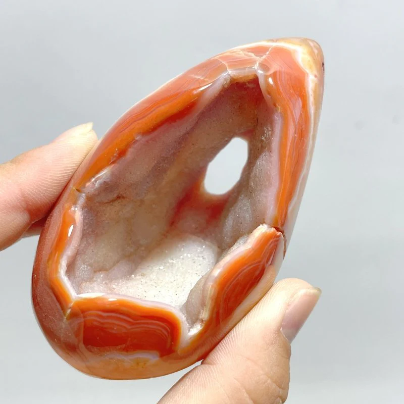 30 Pieces Beautiful Geode Druzy Carnelian - Image 3