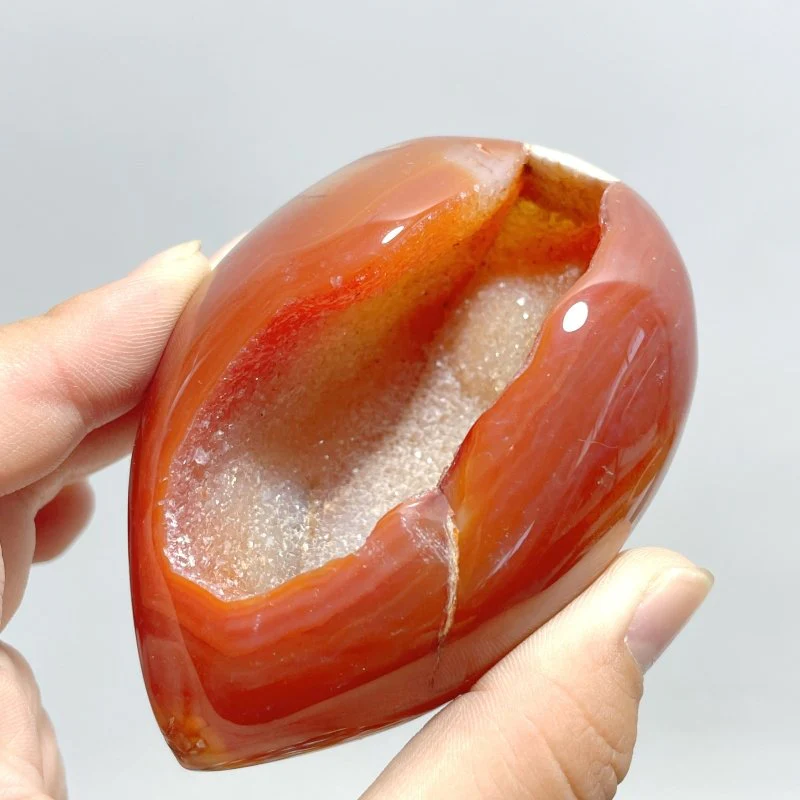 30 Pieces Beautiful Geode Druzy Carnelian - Image 7