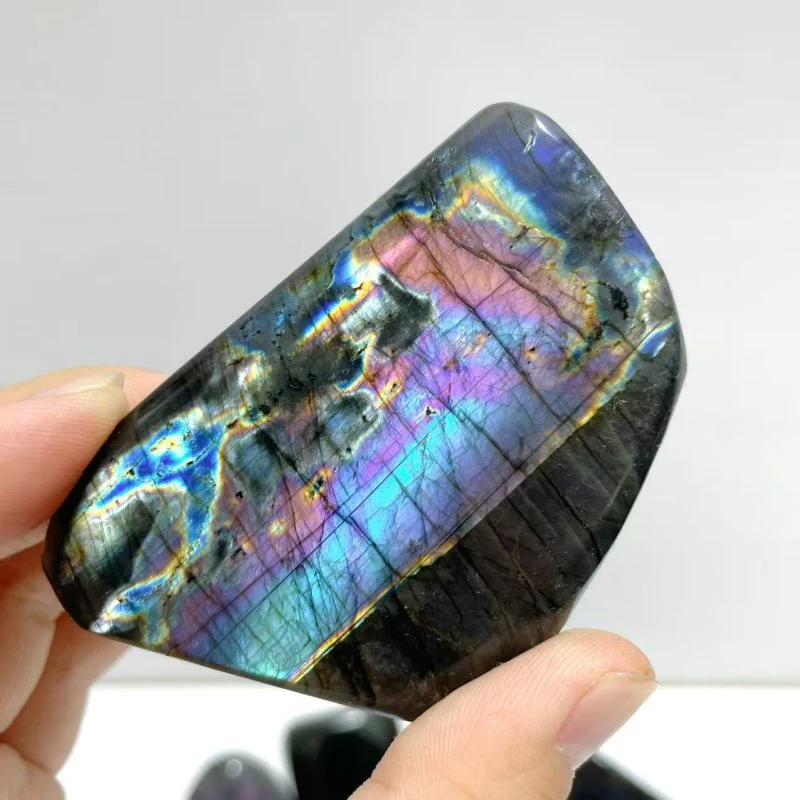 37 Pieces Beautiful High Quality Polished Purple Blue Labradorite Free Form - Image 3