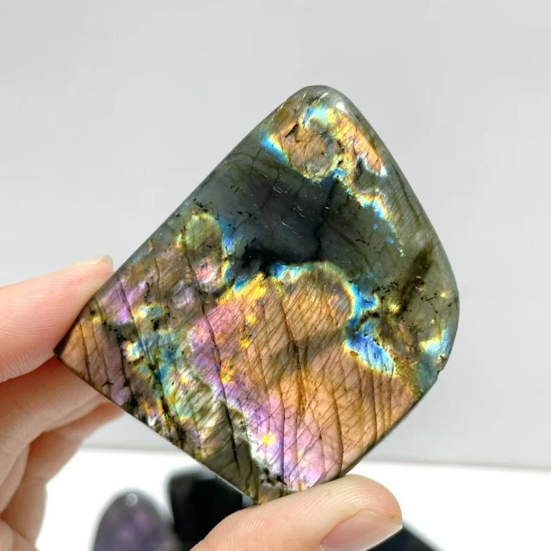 37 Pieces Beautiful High Quality Polished Purple Blue Labradorite Free Form - Image 4