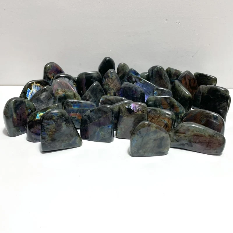 37 Pieces Beautiful High Quality Polished Purple Blue Labradorite Free Form - Image 5