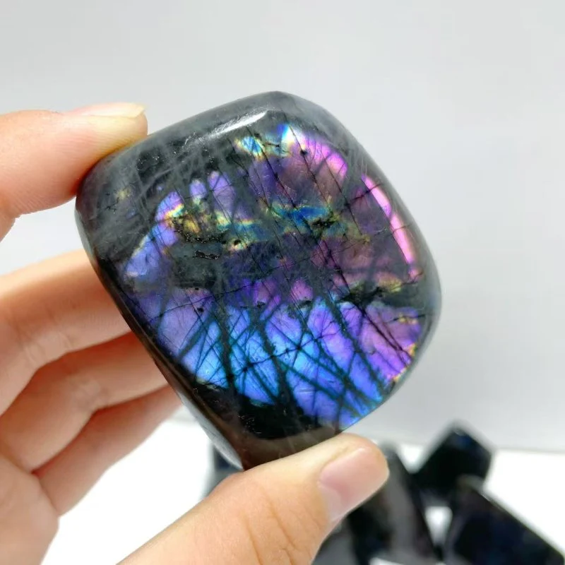 37 Pieces Beautiful High Quality Polished Purple Blue Labradorite Free Form - Image 8
