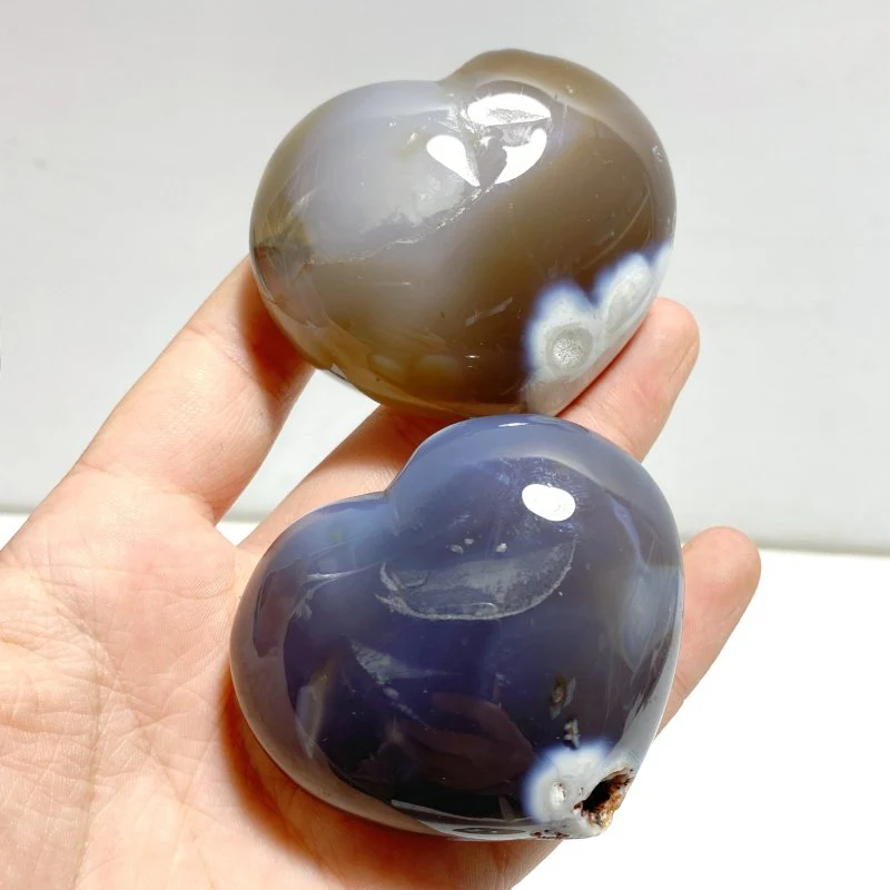 31 Pieces Black Orca Agate Heart #4 - Image 5
