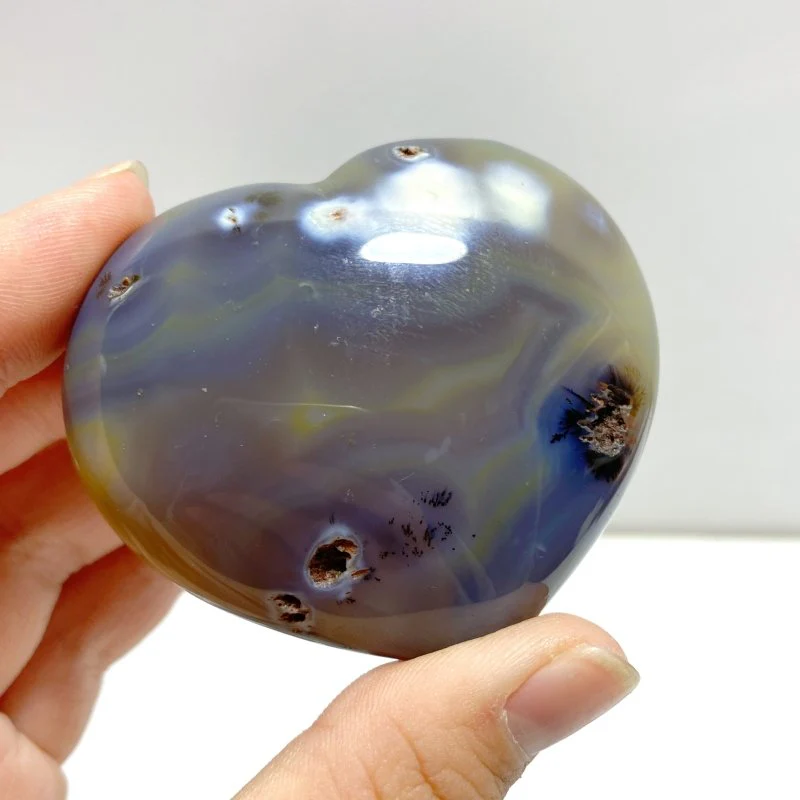 31 Pieces Black Orca Agate Heart #4 - Image 6