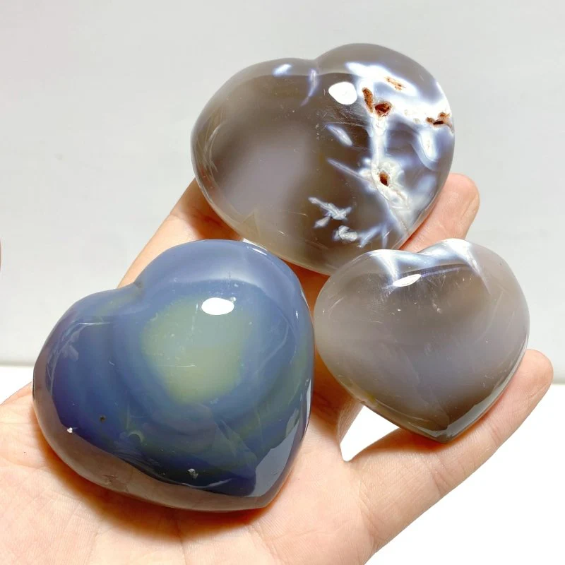 31 Pieces Black Orca Agate Heart #4 - Image 7