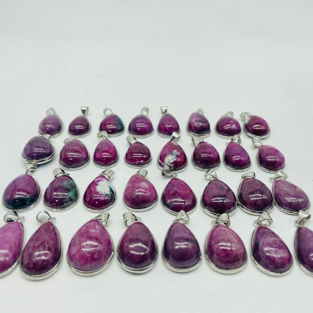 32 Pieces High Quality Ruby Zoisite Pendant Charm - Image 10