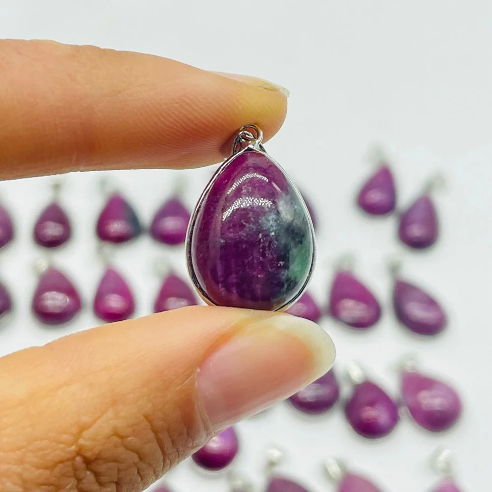 32 Pieces High Quality Ruby Zoisite Pendant Charm - Image 6