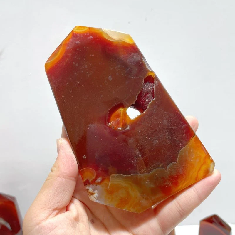 51 Pieces Carnelian Geode Druzy Four-sided Tower Points (Clearance) - Image 6