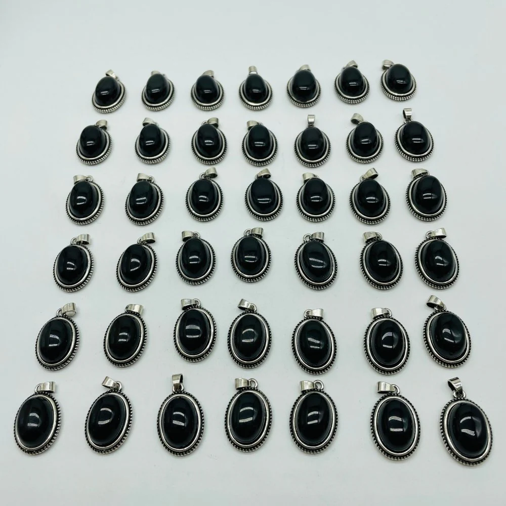 36 Pieces Rainbow Obsidian Pendant Charm - Image 2