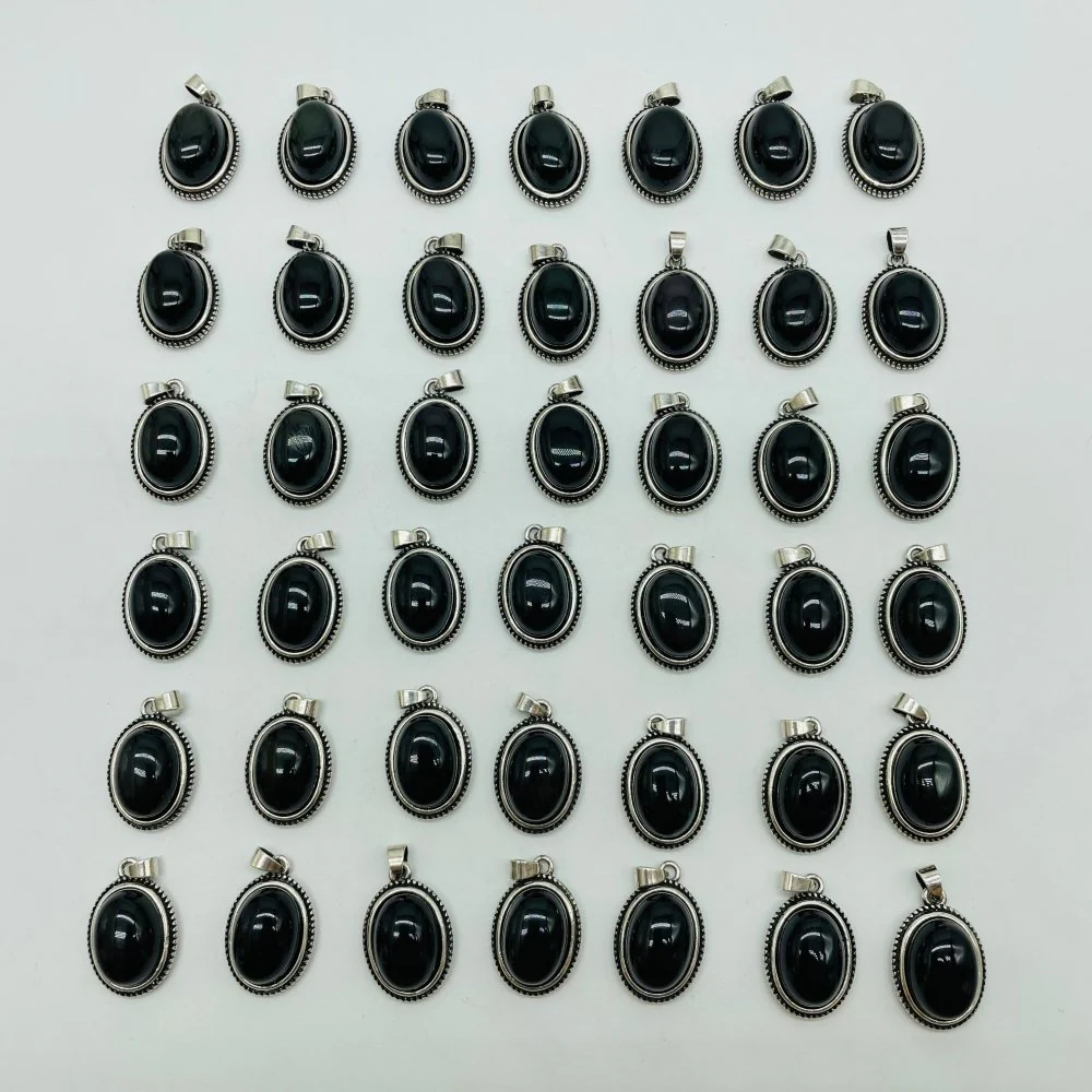 36 Pieces Rainbow Obsidian Pendant Charm - Image 3