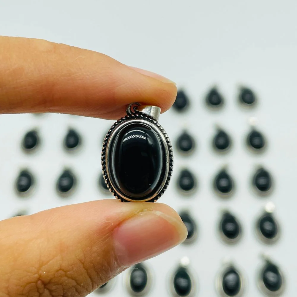 36 Pieces Rainbow Obsidian Pendant Charm - Image 6