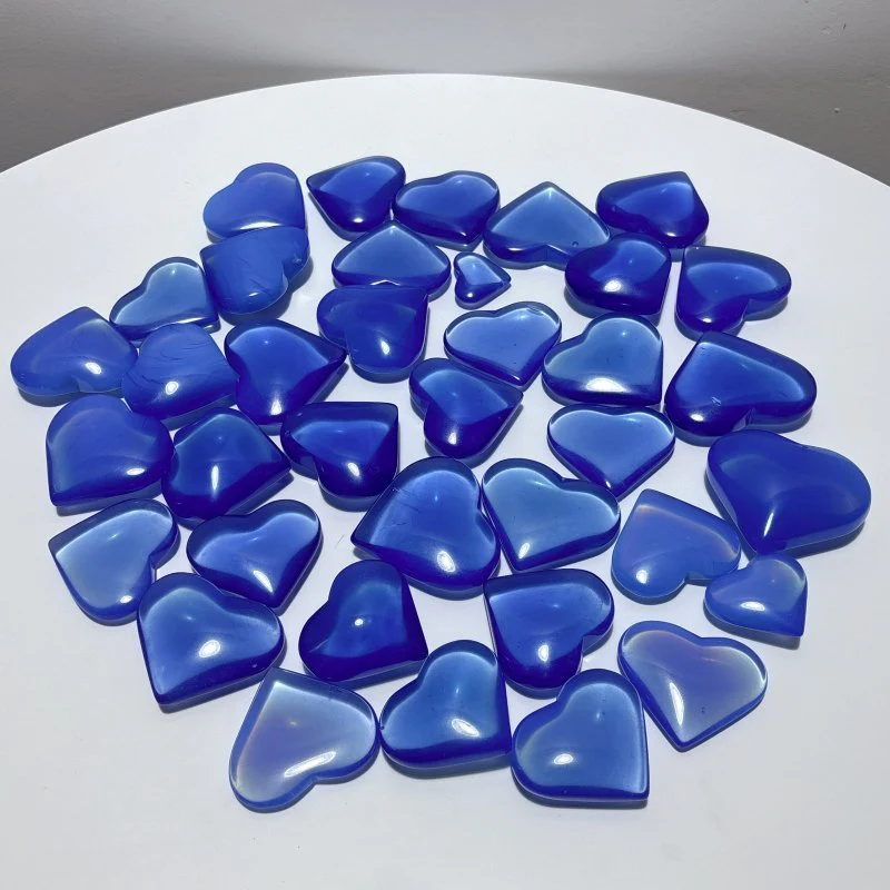 37 Pieces Blue Opalite Heart