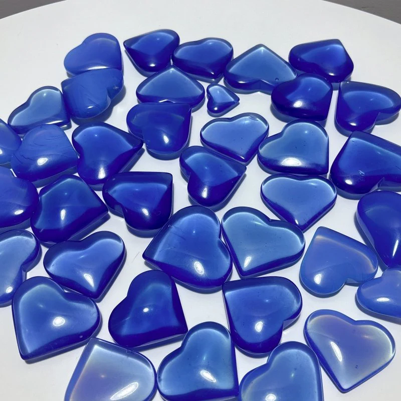 37 Pieces Blue Opalite Heart - Image 2