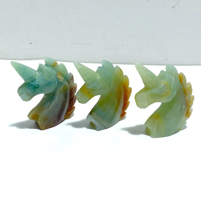 39 Pieces Caribbean Calcite Unicorn Carving - Image 3