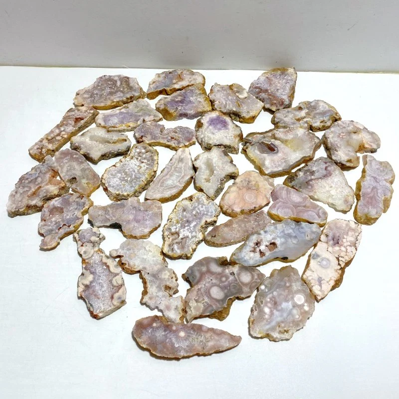 33 Pieces Sakura Flower Agate Slab