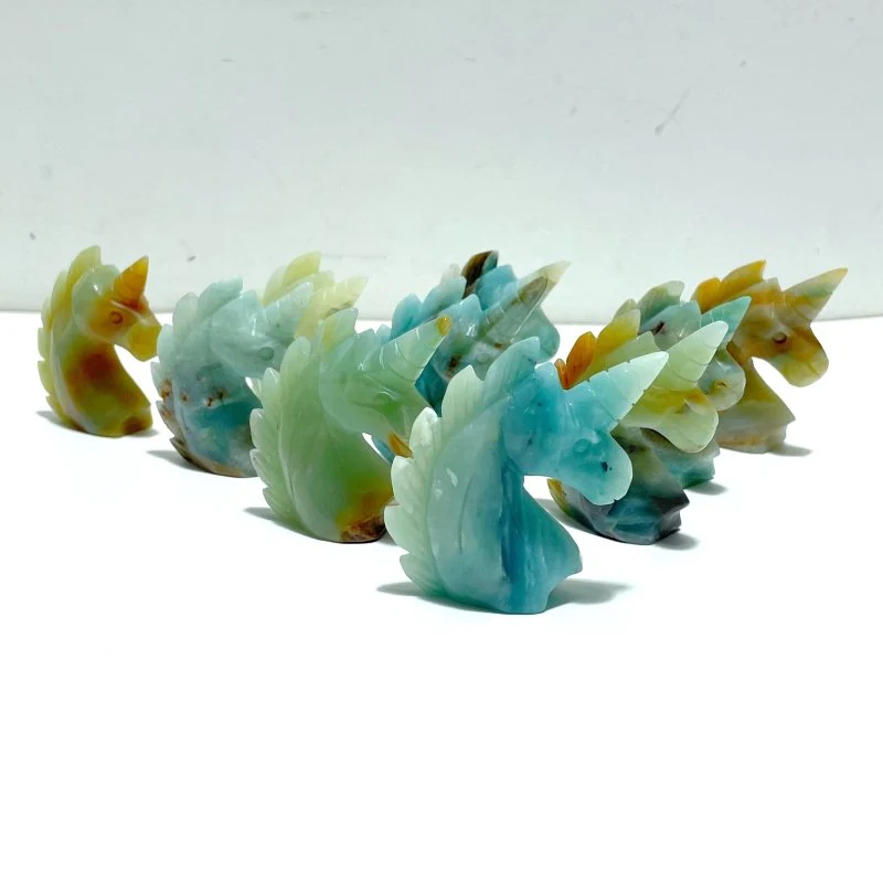 39 Pieces Small Caribbean Calcite Unicorn Carving