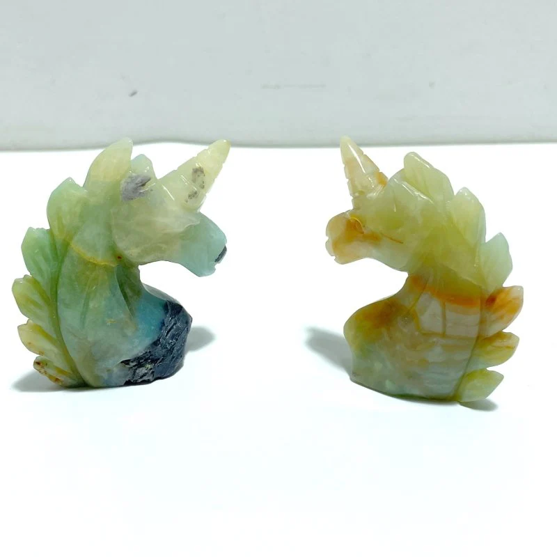 39 Pieces Small Caribbean Calcite Unicorn Carving - Image 3