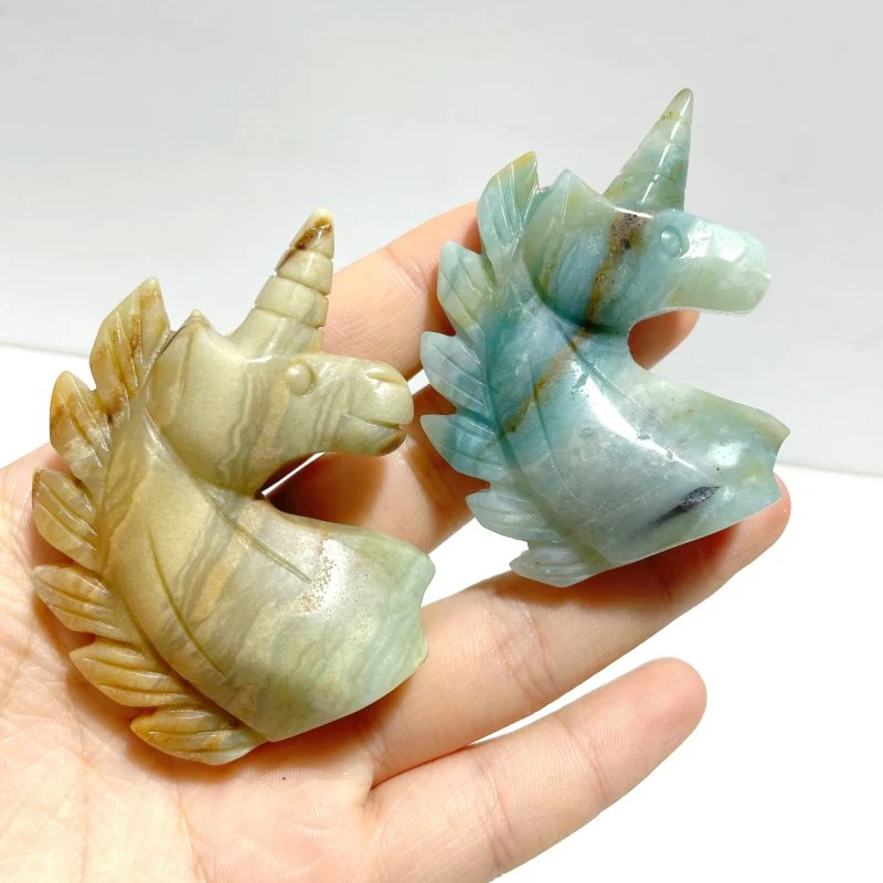 39 Pieces Small Caribbean Calcite Unicorn Carving - Image 4