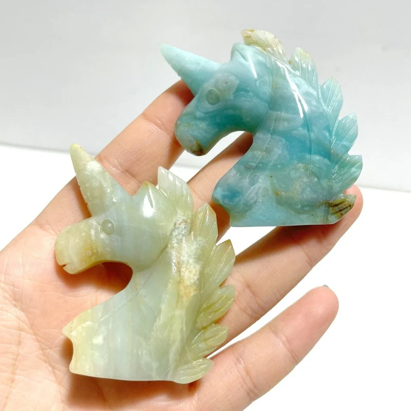 39 Pieces Small Caribbean Calcite Unicorn Carving - Image 5