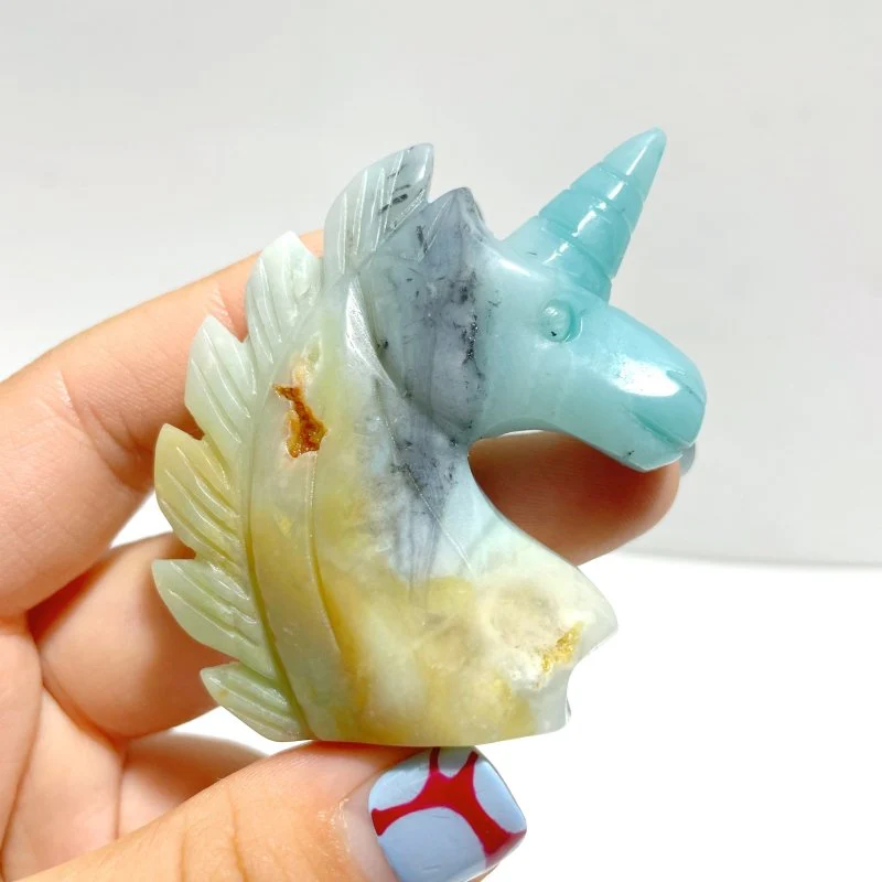 39 Pieces Small Caribbean Calcite Unicorn Carving - Image 6