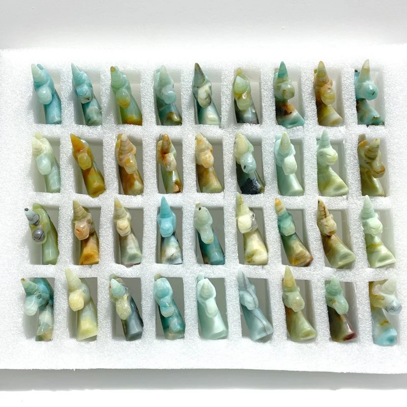 39 Pieces Small Caribbean Calcite Unicorn Carving - Image 8