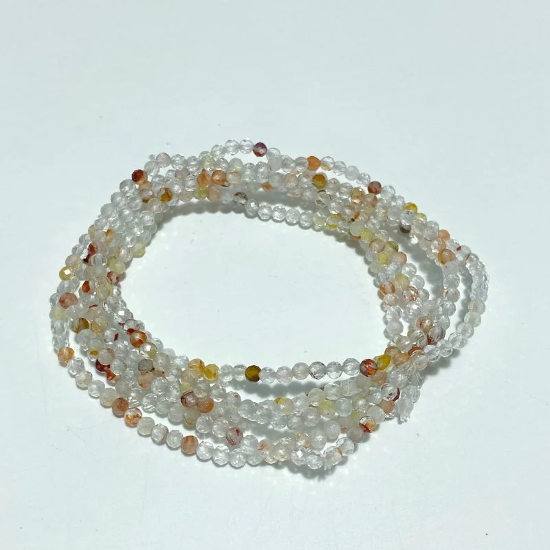 3MM Multi-Faceted Crystal Flash Bead Bracelets Necklace Wholesale Labradorite Sunstone Aquamarine - Image 10