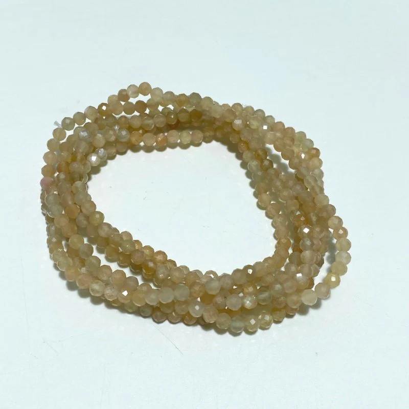 3MM Multi-Faceted Crystal Flash Bead Bracelets Necklace Wholesale Labradorite Sunstone Aquamarine - Image 12