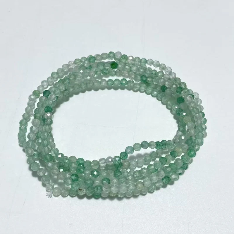 3MM Multi-Faceted Crystal Flash Bead Bracelets Necklace Wholesale Labradorite Sunstone Aquamarine - Image 3