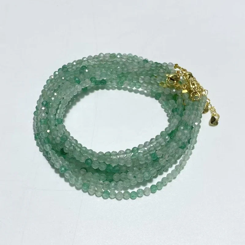 3MM Multi-Faceted Crystal Flash Bead Bracelets Necklace Wholesale Labradorite Sunstone Aquamarine - Image 4
