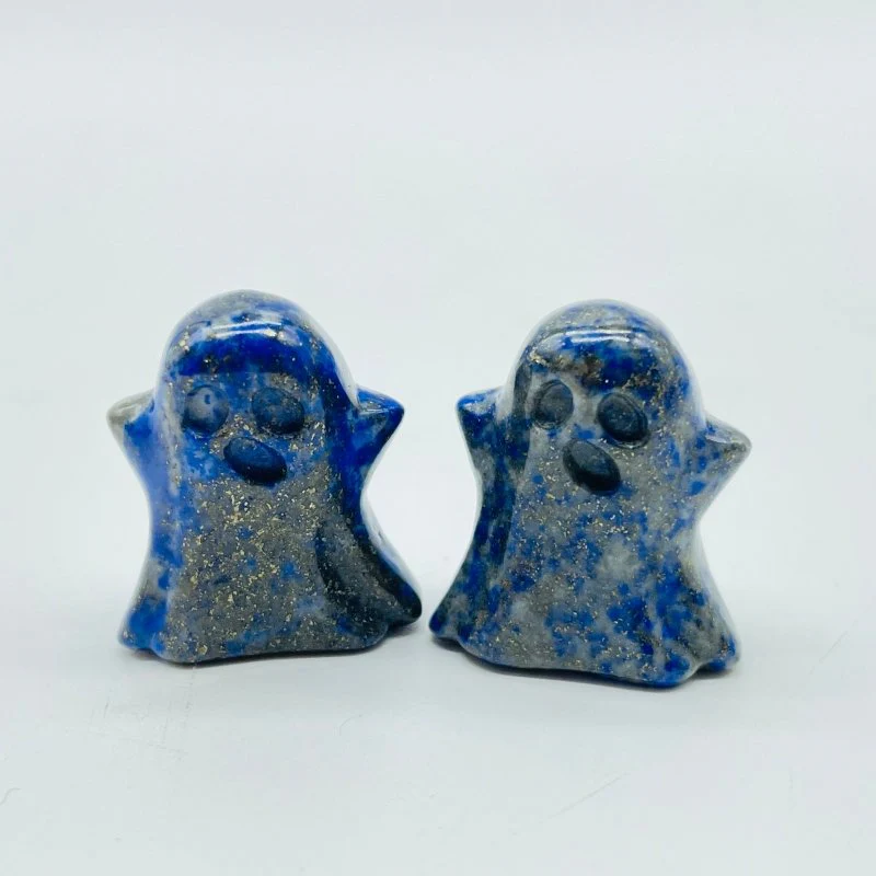 5Types Mini Halloween Ghost Carving Wholesale Rose Quartz Crazy Agate - Image 4