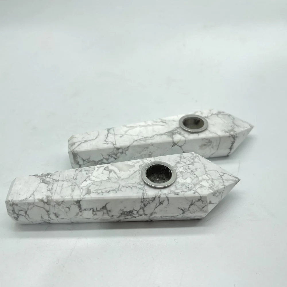 3Types Obsidian&Howlite&Black Tourmaline Holder Stick Crystal Pipe Wholesale - Image 3