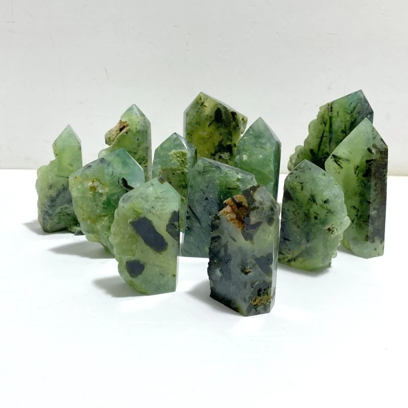 4-10CM Prehnite Tower Raw Side Wholesale