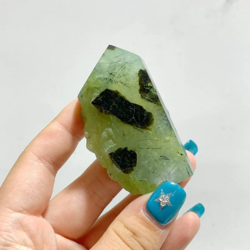 4-10CM Prehnite Tower Raw Side Wholesale - Image 2