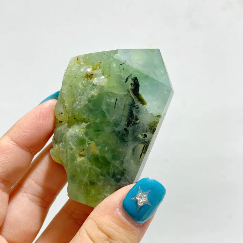 4-10CM Prehnite Tower Raw Side Wholesale - Image 3