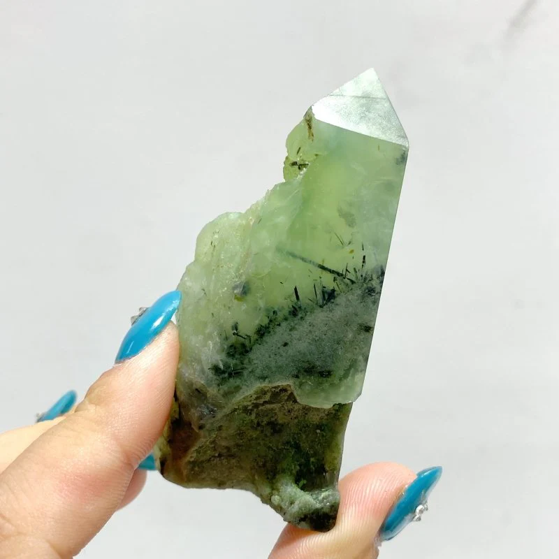 4-10CM Prehnite Tower Raw Side Wholesale - Image 6