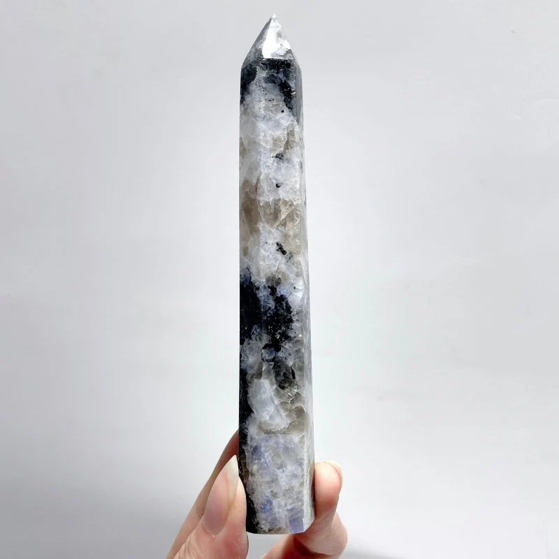 4.3-5.5in India Moonstone Tower Point Hexagonal Pyramid Shape Wholesale - Image 2