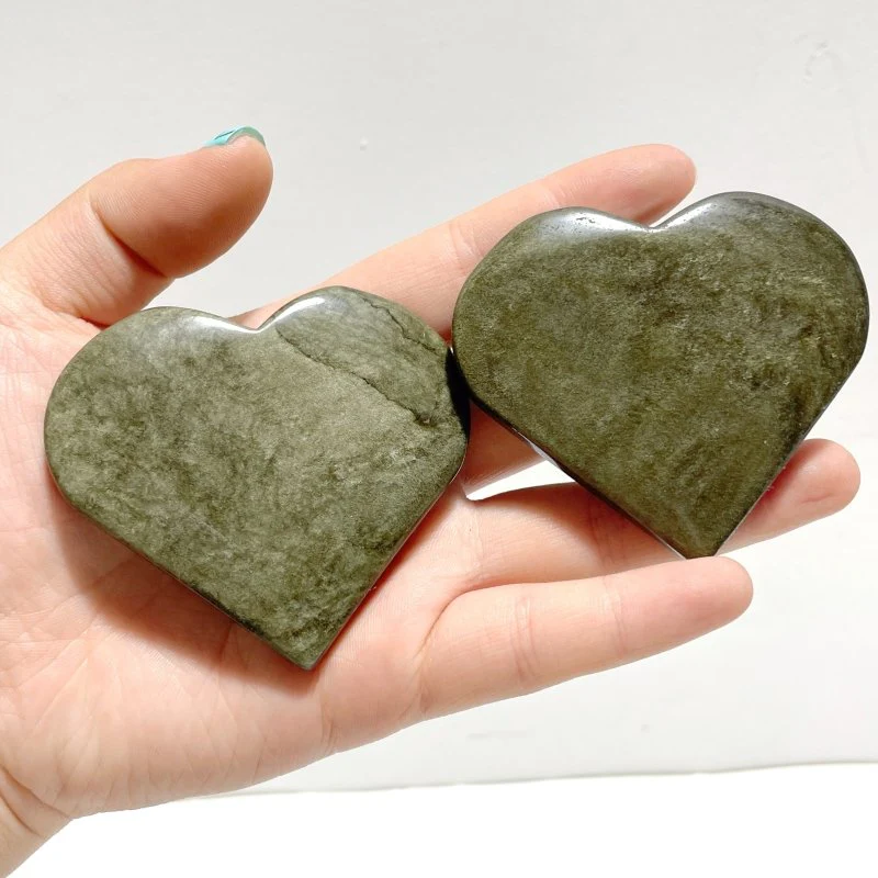 4.5-7.5cm Gold Sheen Obsidian Heart Wholesale - Image 6