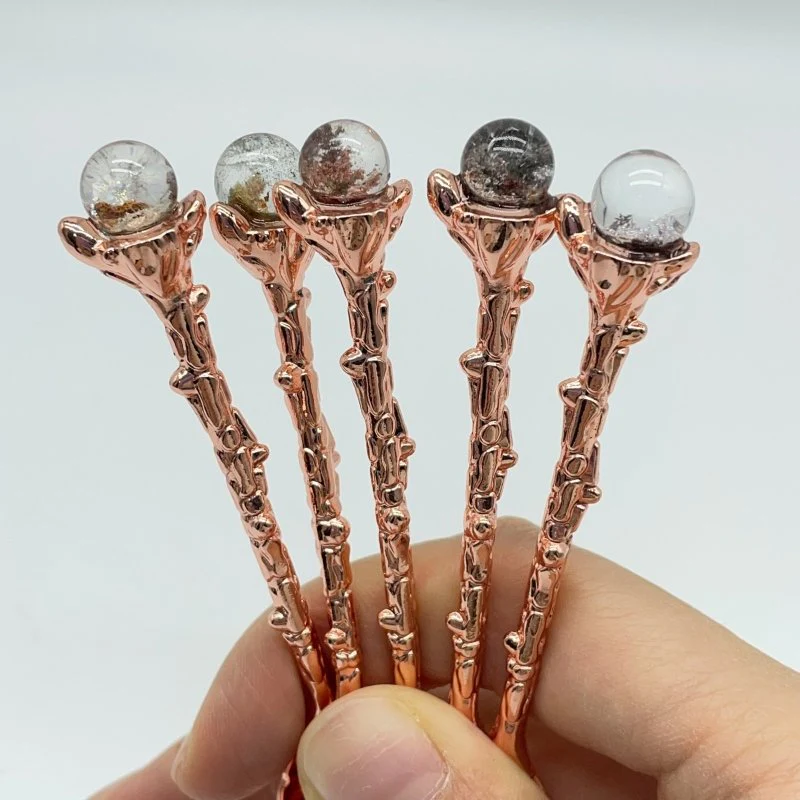 4 Colors Coffee Spoon With Garden Quartz Sphere Wholesale - Image 2