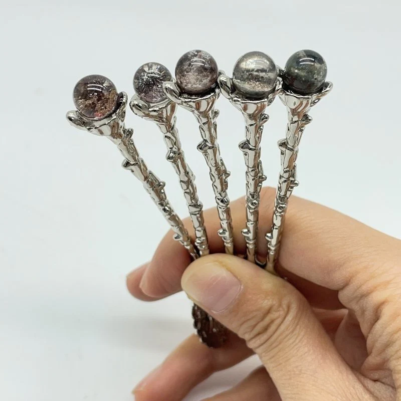 4 Colors Coffee Spoon With Garden Quartz Sphere Wholesale - Image 4