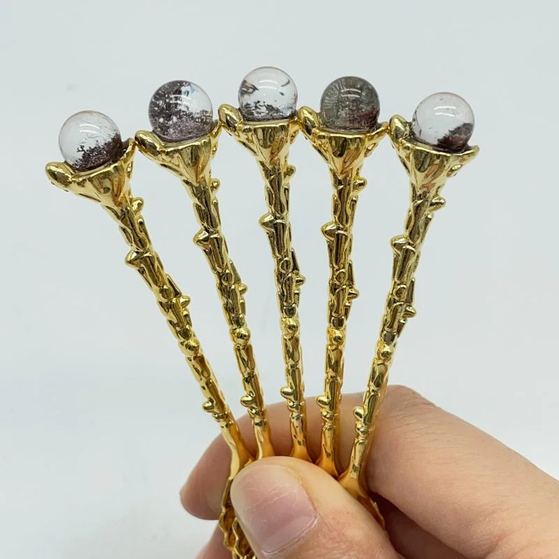 4 Colors Coffee Spoon With Garden Quartz Sphere Wholesale - Image 5