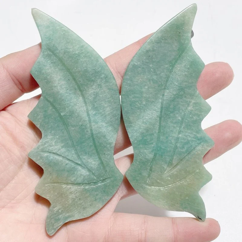 4 Pairs Amazonite Flying Dragon Wing With Stand - Image 2