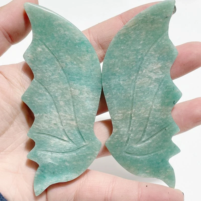 4 Pairs Amazonite Flying Dragon Wing With Stand - Image 3
