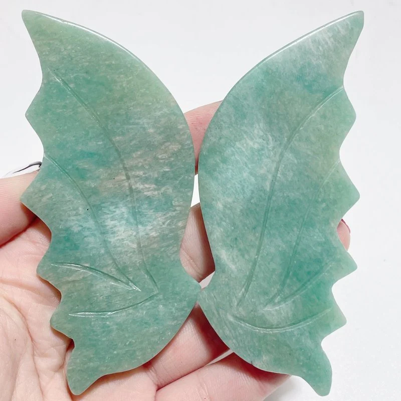 4 Pairs Amazonite Flying Dragon Wing With Stand - Image 4