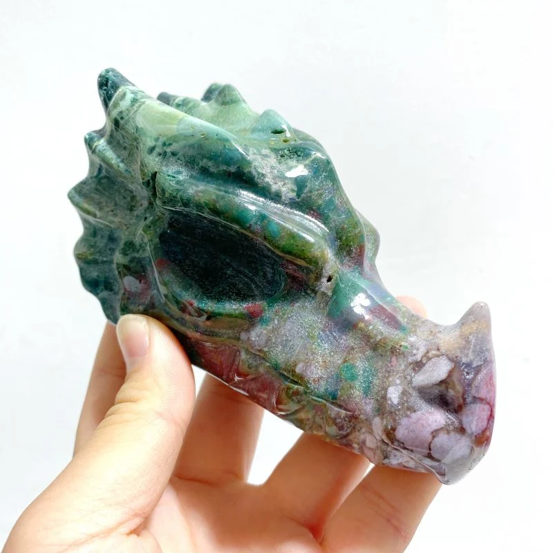 5 Pieces Beautiful Ocean Jasper Dragon Head - Image 5